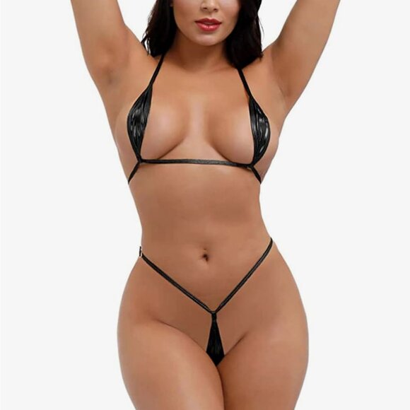 EVAbaby Other - 2Pcs Halter Neck Bra Top G String Micro Bikini Set
